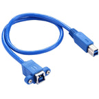 50cm USB 3.0 B Female to B Male Connector Adapter Data Cable for Printer / Scanner, BF to BM, Length: 50cm – Data Transmission BF to BM, Length: 50cm