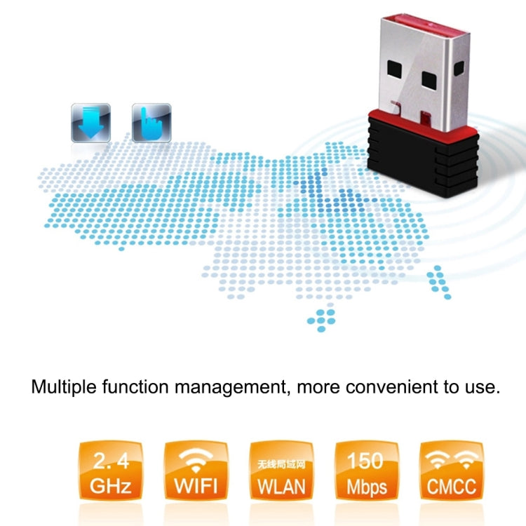 RTL8188 150Mbps 2.4GHz USB 2.0 WiFi Adapter External Network Card – Data Transmission