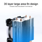 W-X3 3 Pin 9cm Double Copper Pipe Mute LED CPU Cooler Fan – Durable Build, Easy to Use