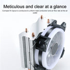W-X3 3 Pin 9cm Double Copper Pipe Mute LED CPU Cooler Fan – Durable Build, Easy to Use