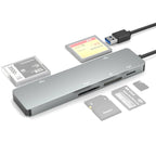 Rocketek CR308 USB3.0 Multi-function Card Reader CF / CFast / SD / MS / TF Card 5 in 1 – Card Slot, Aluminum Alloy Default Title