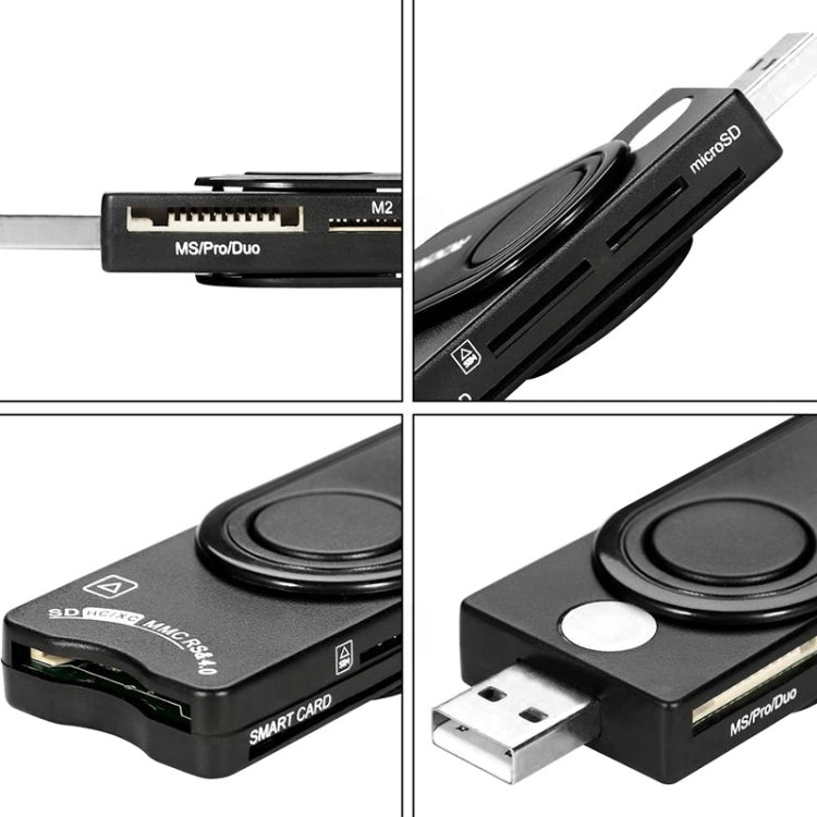 Rocketek SCR10 USB2.0 Smart Card / SD / TF / M2 / MS / SIM Card Reader, SCR10 – Durable Build, Easy to Use