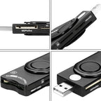 Rocketek SCR10 USB2.0 Smart Card / SD / TF / M2 / MS / SIM Card Reader, SCR10 – Durable Build, Easy to Use