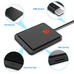 Rocketek CR317 USB 2.0 SIM / ID / CAC Smart Card 2 in 1 Card Reader – Durable Build, Easy to Use