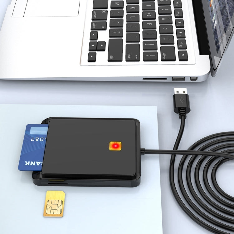 Rocketek CR317 USB 2.0 SIM / ID / CAC Smart Card 2 in 1 Card Reader – Durable Build, Easy to Use