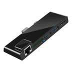 Rocketek SH768 6 in 1 RJ45 / USB 3.0 / HDMI / SD / TF HUB Adapter for Surface Pro 5 / 6 – Card Slot, Aluminum Alloy, TPU, For Surface Pro 5 / 6 with RJ45 For Surface Pro 5 6 with RJ45