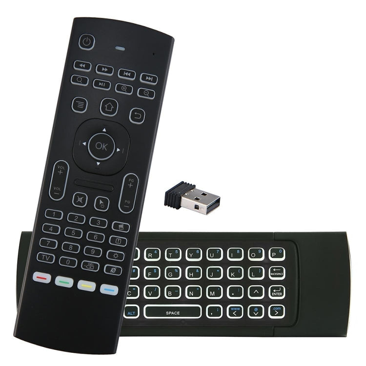 MX3-L White Backlit Version 2.4GHz Fly Air Mouse Wireless Keyboard Remote Control, White Backlit Version – Durable Build, Easy to Use