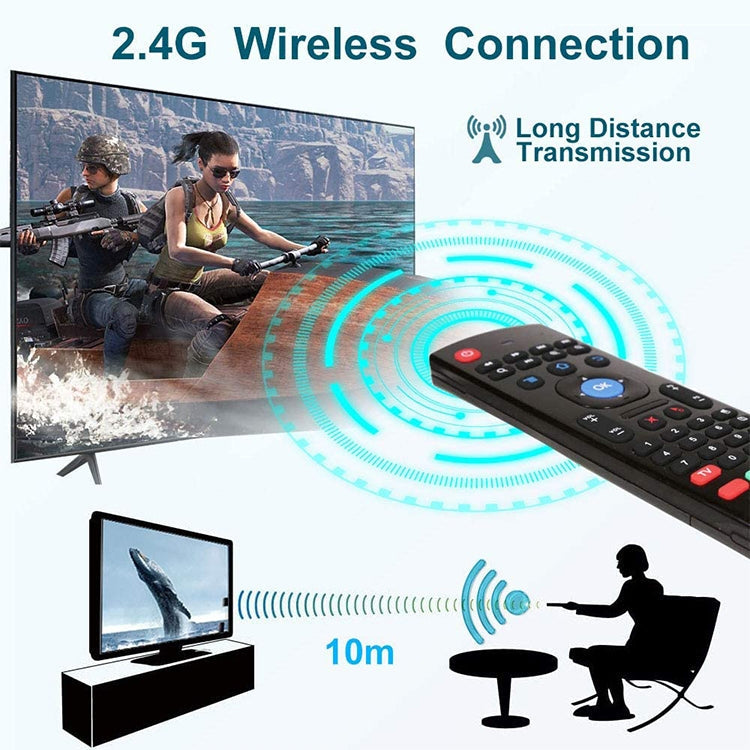 MX3-L Standard Version 2.4GHz Fly Air Mouse Wireless Keyboard Remote Control, Standard Version – Durable Build, Easy to Use