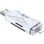 ADS-208 8 Pin+USB+Micro USB Multi-function Card Reader – Card Slot Default Title
