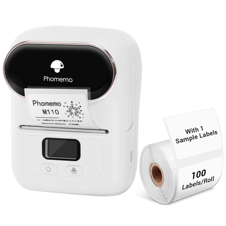 Phomemo M110 Home Handheld Mini Bluetooth Thermal Printer – Bluetooth White