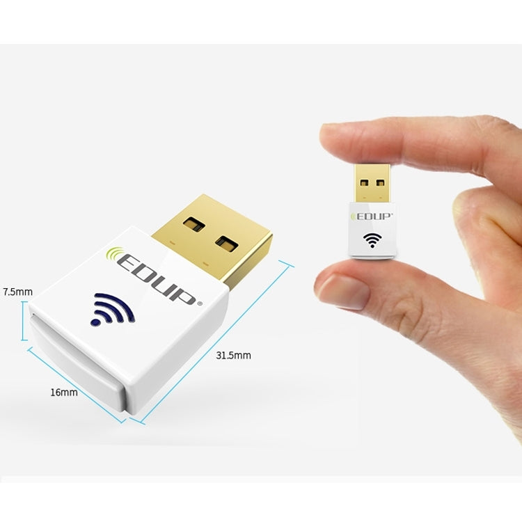 EDUP EP-AC1619 Mini Wireless USB 600Mbps 2.4G / 5.8Ghz 150M+433M Dual Band WiFi Network Card for Nootbook / Laptop / PC, EP-AC1619 600Mbps (White), EP-AC1619 600Mbps (Black) – Durable Build, Easy to Use