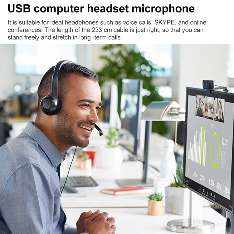 Logitech H390 USB Wired Headset Stereo Headphones with Noise-Cancelling Microphone – Leather, Plug-and-play