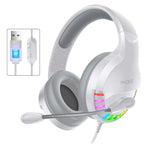 YINDIAO Q2 Head-mounted Wired Gaming Headset with Microphone, Version: Single USB Sound Card, Q2 Single USB Sound Card(White) – TPU