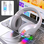 YINDIAO Q2 Head-mounted Wired Gaming Headset with Microphone, Version: Single USB Sound Card, Q2 Single USB Sound Card(White) – TPU Q2 Single USB Sound Card(White) White