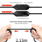 YINDIAO Q2 Head-mounted Wired Gaming Headset with Microphone, Version: Single USB Sound Card, Q2 Single USB Sound Card(White) – TPU