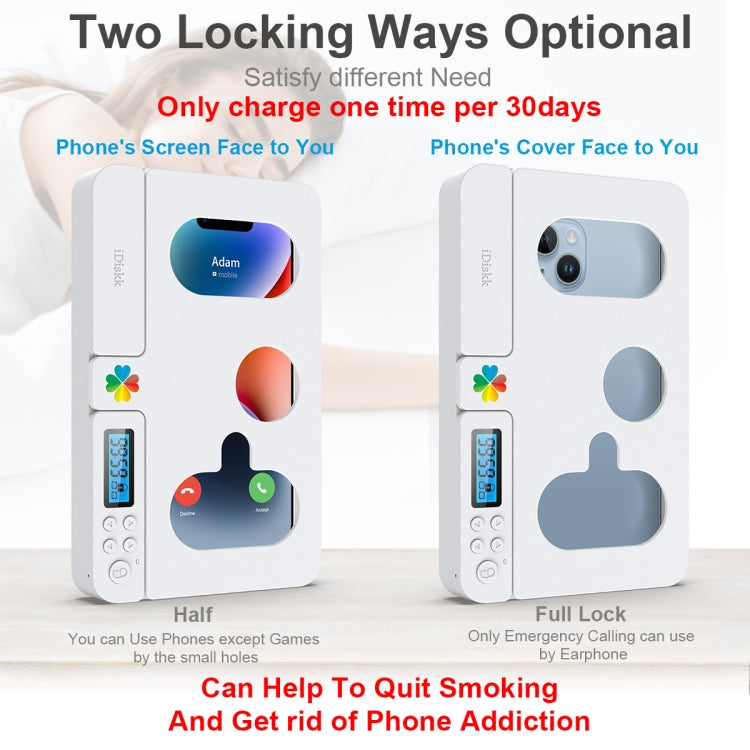 Phone Lock Box – Self-discipline Smart Phone Lock Timing Box, lock01 White