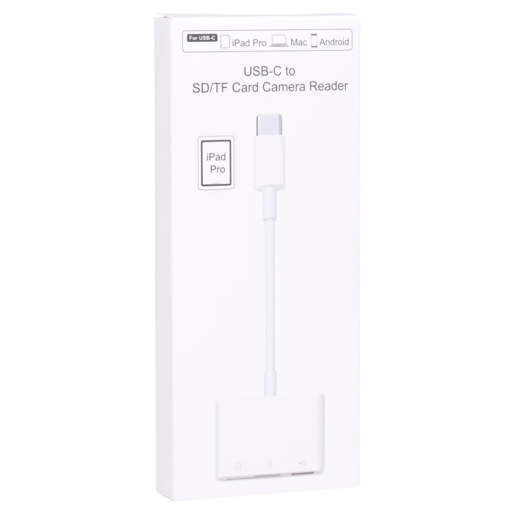 NK103TC Card Reader – 3 in 1 USB-C / Type-C Male to SD + TF + USB Female Camera Reader, NK103TC