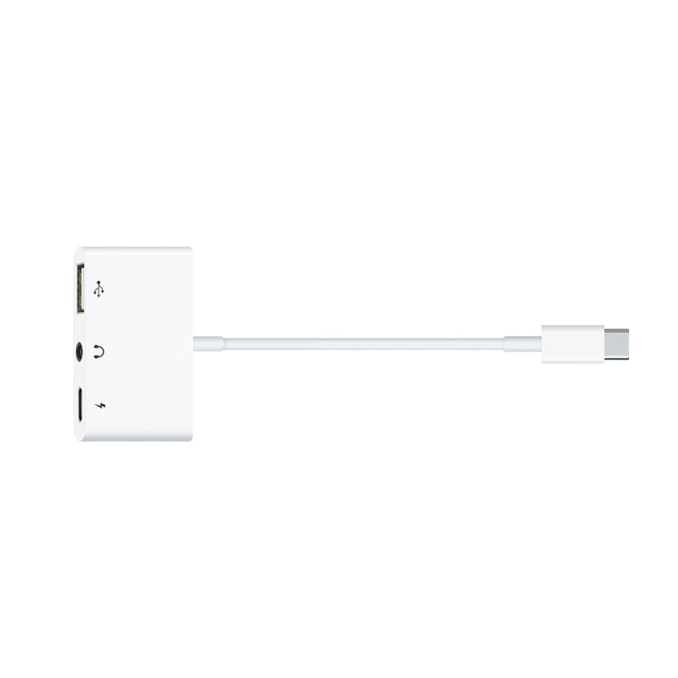 3 in 1 USB-C / Type-C Male to Type-C + USB + 3.5mm Female OTG Adapter,...