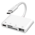 NK108LTC Card Reader – 4 in 1 USB-C Male to SD + TF + USB + Type-C Female Camera Reader, NK108LTC NK108LTC