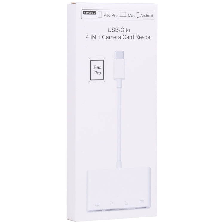 NK108LTC Card Reader – 4 in 1 USB-C Male to SD + TF + USB + Type-C Female Camera Reader, NK108LTC