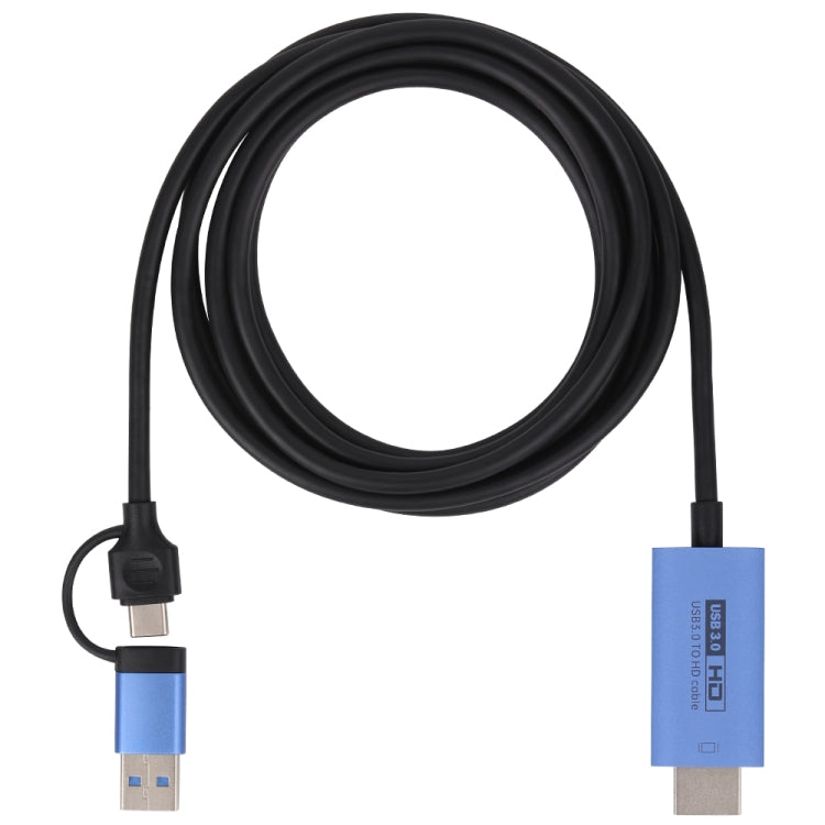V05E USB 3.0 + USB-C / Type-C to HDMI Adapter Cable, V05E – Wear-resistant