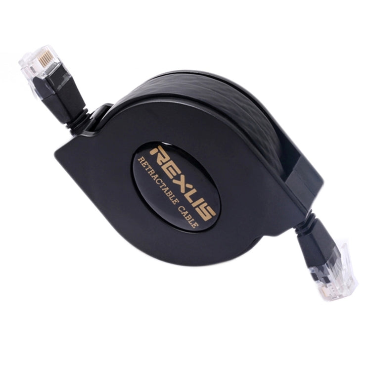 REXLIS 2m CAT6 Retractable Flat RJ45 Ethernet Network LAN Cable, Length: 2m – Durable Build, Easy to Use Length: 2m