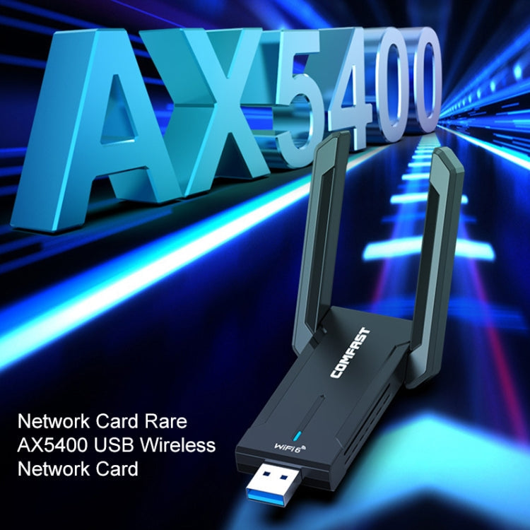 COMFAST 972AX 5400Mbps WiFi6 Free Drive USB Wireless Network Card, CF-972AX – Durable Build, Easy to Use