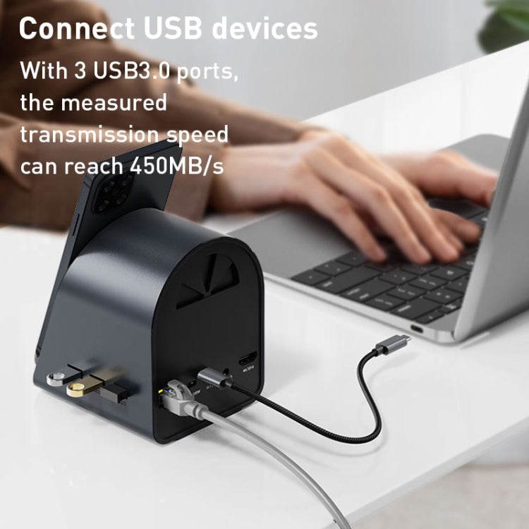 BYL-2211 10 in 1 USB-C / Type-C HUB Adapter, Support Phone Charger, BYL-2211 – 4K