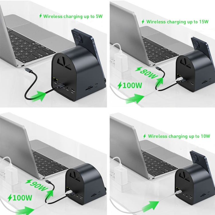 BYL-2211 10 in 1 USB-C / Type-C HUB Adapter, Support Phone Charger, BYL-2211 – 4K