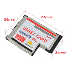 2 Ports USB 3.0 5Gbps PCI 54mm Slot Express Card for Laptop / Notebook, 54mm – Card Slot