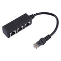 1 to 3 Socket LAN Ethernet Network RJ45 Plug Splitter Extender, 3 Ports RJ45 – Magnetic 3 Ports RJ45
