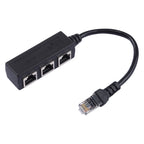 1 to 3 Socket LAN Ethernet Network RJ45 Plug Splitter Extender, 3 Ports RJ45 – Magnetic 3 Ports RJ45