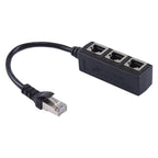 1 to 3 Socket LAN Ethernet Network RJ45 Plug Splitter Extender, 3 Ports RJ45 – Magnetic