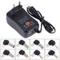 EU Plug Universal 30W Power Wall Plug-in Adapter with 5V 2.1A USB Port, Tips: 6 PCS, Cable Length: About 1.2m, EU Plug EU Plug