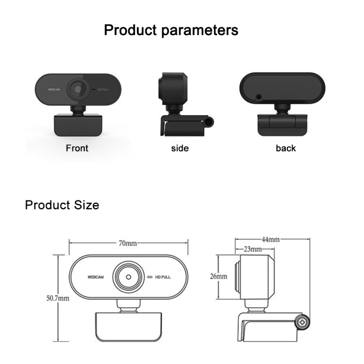 HD-U01 1080P USB Camera WebCam with Microphone – TPU