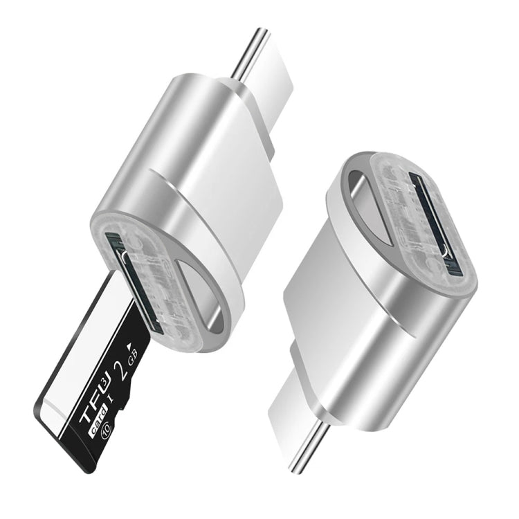 USB-C / Type-C 3.1 to Micro SD Card (TF Card) Reader Adapter, Silver – Durable Build, Easy to Use