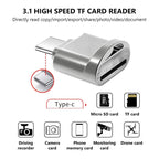 USB-C / Type-C 3.1 to Micro SD Card (TF Card) Reader Adapter, Silver – Durable Build, Easy to Use