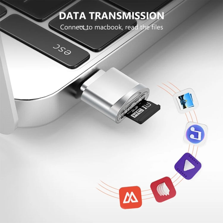 USB-C / Type-C 3.1 to Micro SD Card (TF Card) Reader Adapter, Silver – Durable Build, Easy to Use