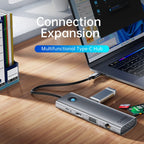 ORICO PW11-8PC Type-C / USB-C 8-in-1 5Gbps Multifunction Docking Station, PW11-8PC – Aluminum Alloy, TPU, 4K