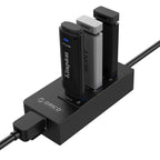ORICO HR01-U3 ABS 3 Ports USB3.0 HUB Splitter with External RJ45 Gigabit Ethernet Network Card 5 Gbps for Laptops / Desktop / Ultrabook etc. – Durable Build, Easy to Use