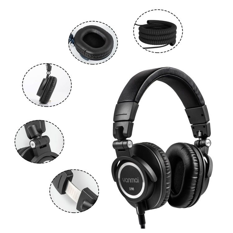 Yanmai D98 Professional Recording Monitor Headphone, D98(Black), D98(Silver Grey) – Durable Build, Easy to Use