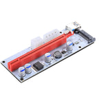PCE164P-N06 VER008S USB 3.0 PCI-E Express 1x to 16x PCI-E Extender Riser Card Adapter 15 Pin SATA Power 6 Pin + 4 Pin Power Supply Port with 60cm USB Cable, VER008S Red – Durable Build, Easy to Use
