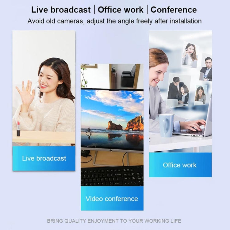 A859 480 Pixels HD 360 Degree WebCam USB 2.0 PC Camera with Sound Absorption Microphone for Computer PC Laptop, Cable Length: 1.4m – Durable Build, Easy to Use