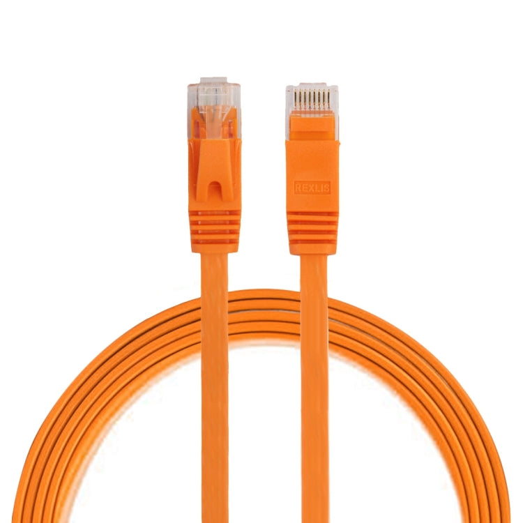 1m CAT6 Ultra-thin Flat Ethernet Network LAN Cable, Patch Lead RJ45, Length: 1m – Ultra-thin Length: 1m Orange