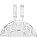 15m CAT6 Ultra-thin Flat Ethernet Network LAN Cable, Patch Lead RJ45, Length: 15m – Ultra-thin Length: 15m White