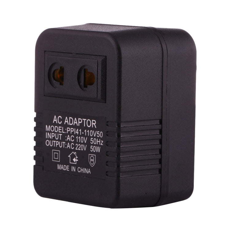 110V to 220V 50W AC Power Socket Adapter, EU/US Plug to US Plug, 110V to 220V 50W 110V to 220V 50W