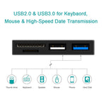 ROCKETEK RT-SGO727 USB 3.0 + USB 2.0 + Micro USB Interface Hub for Microsoft Surface Go, with 2 TF Card & SD Card Slots, RT-SGO727 – Card Slot