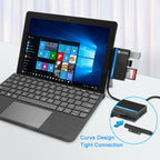 ROCKETEK RT-SGO727 USB 3.0 + USB 2.0 + Micro USB Interface Hub for Microsoft Surface Go, with 2 TF Card & SD Card Slots, RT-SGO727 – Card Slot