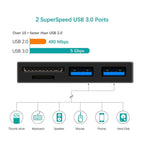 ROCKETEK RT-SGO737 2 USB 3.0 + Micro USB Interface Hub for Microsoft Surface Go, with 2 TF Card & SD Card Slots, RT-SGO737 – Card Slot, Ultra-thin
