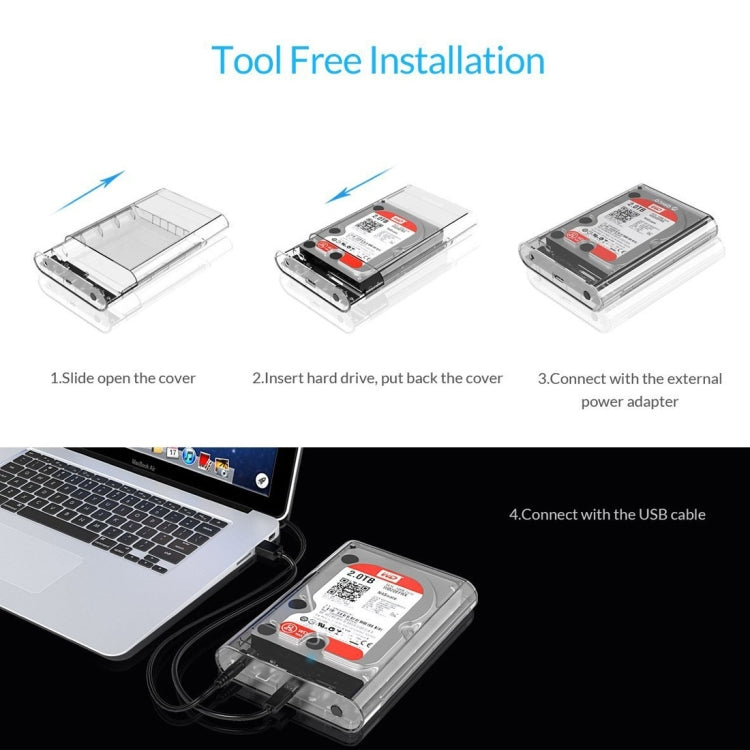ORICO 3139C3 3.5 inch SATA HDD USB 3.1 Type-C External Hard Drive Enclosure Storage Case, USB 3.1 Type-C (3.5 inch) – Durable Build, Easy to Use